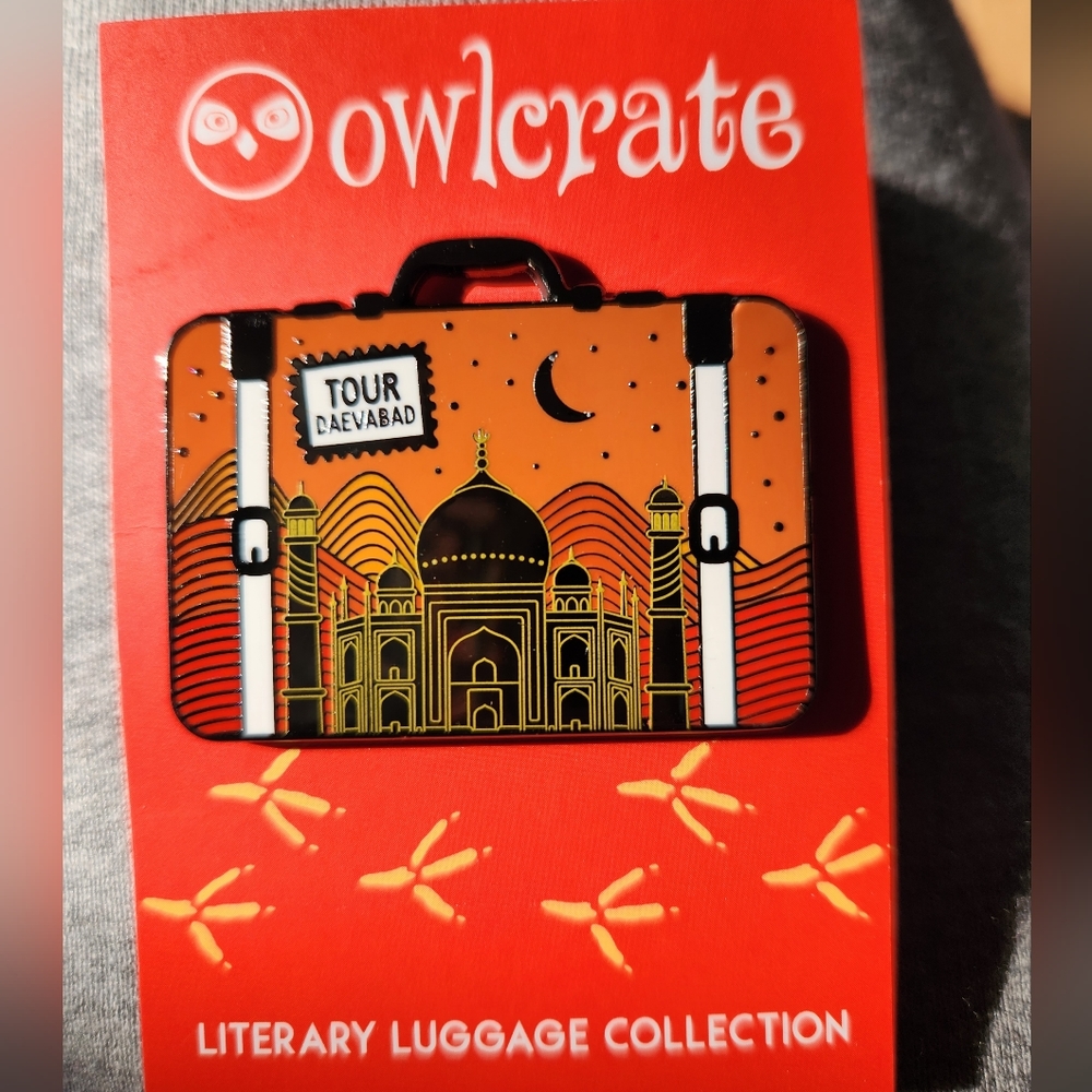 OwlCrate Literary Luggae Enamel Pin